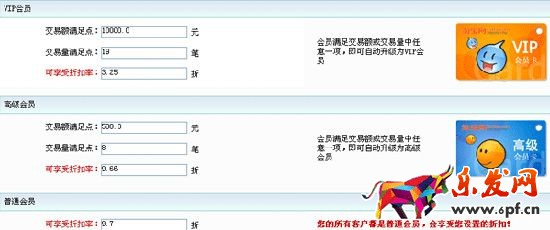 淘寶會員折扣設置